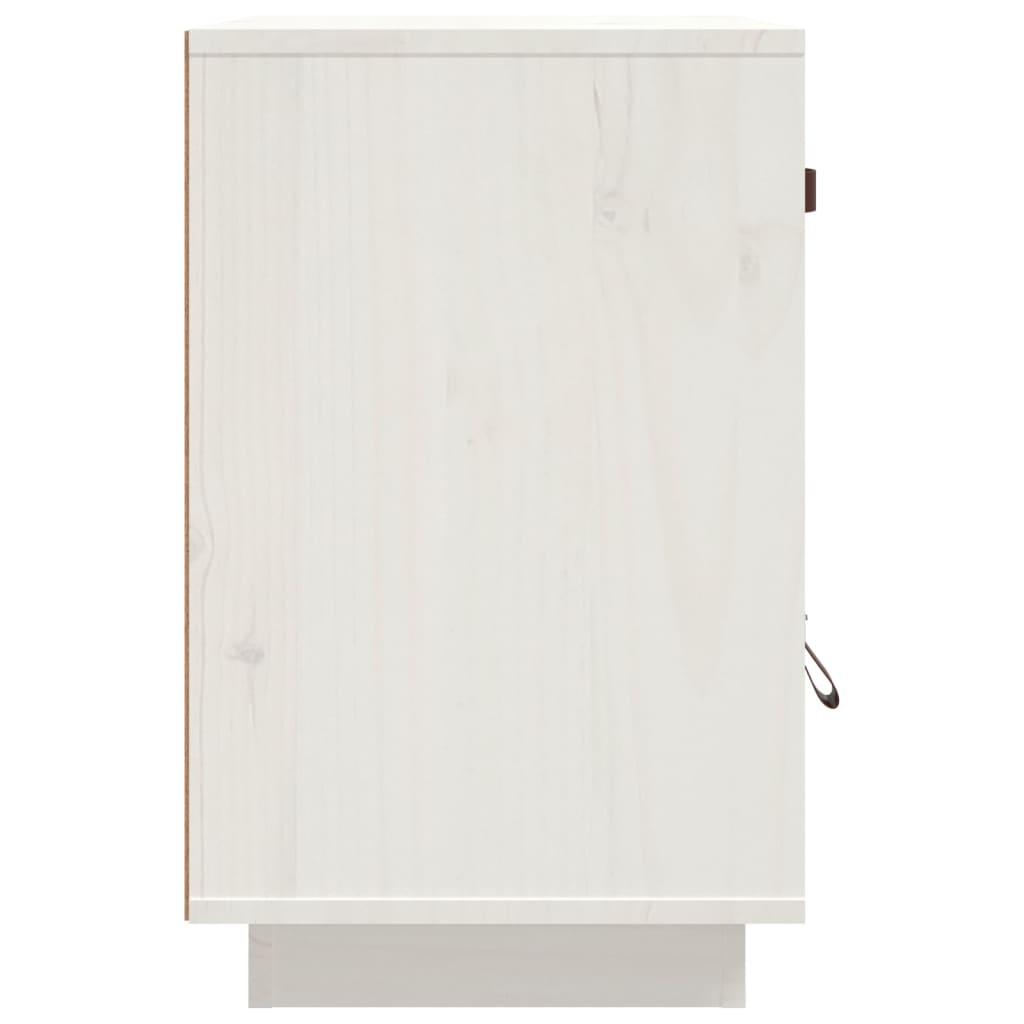 vidaXL Nočný stolík biely 40x34x55 cm masívne borovicové drevo