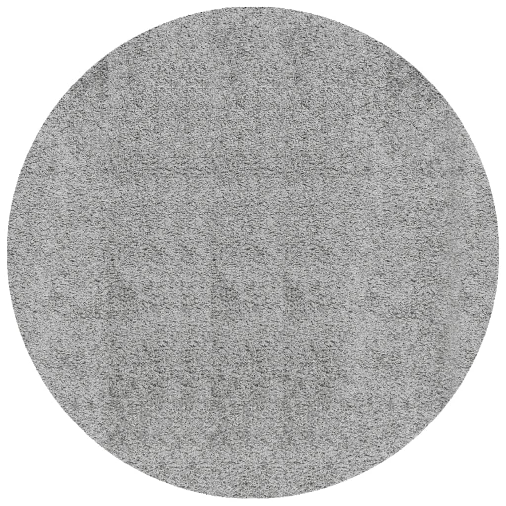 vidaXL Shaggy koberec PAMPLONA, vysoký vlas, moderný, sivý Ø 100 cm