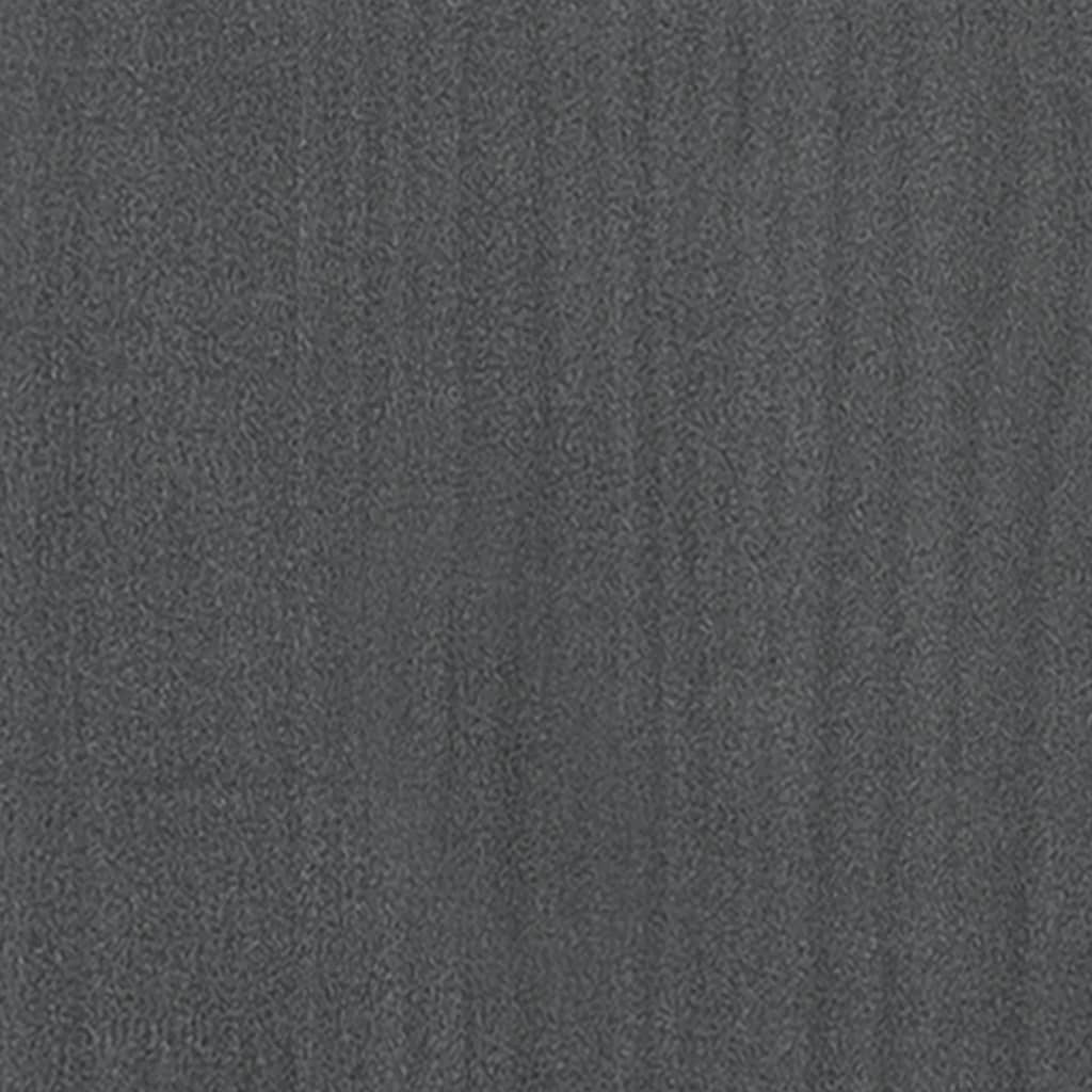 vidaXL Posteľný rám, sivý, borovicový masív 150x200 cm, King