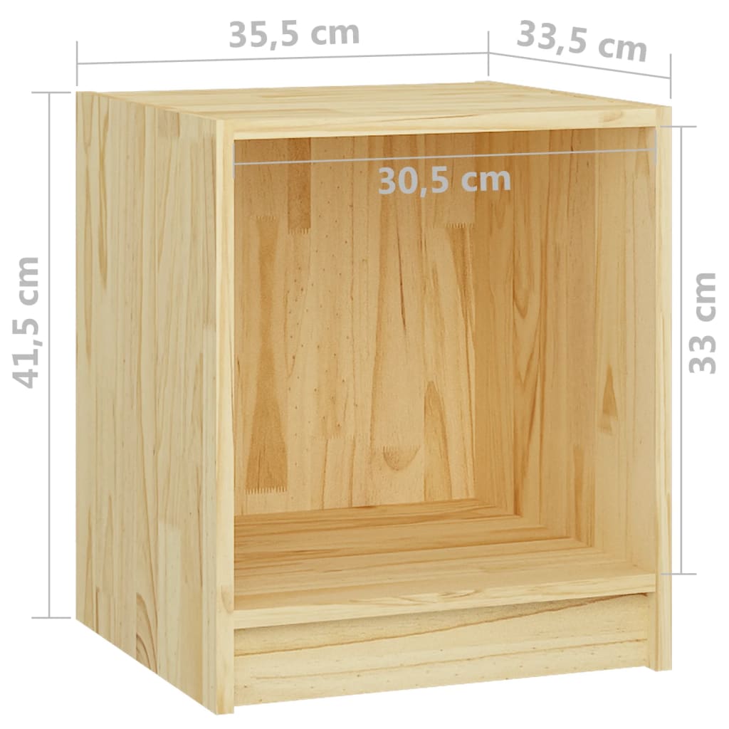 vidaXL Nočný stolík 35,5x33,5x41,5 cm, borovicový masív
