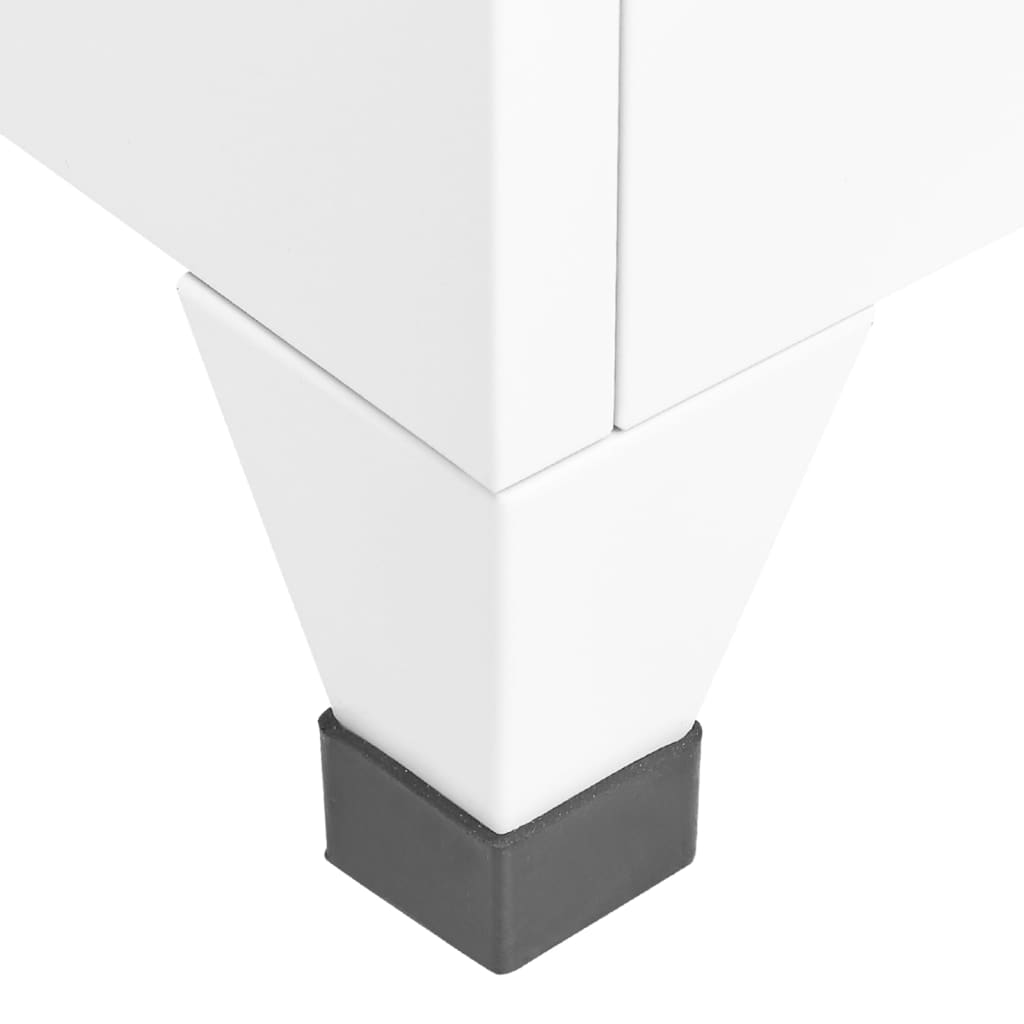 vidaXL Uzamykacia skriňa biela 38x40x180 cm oceľová