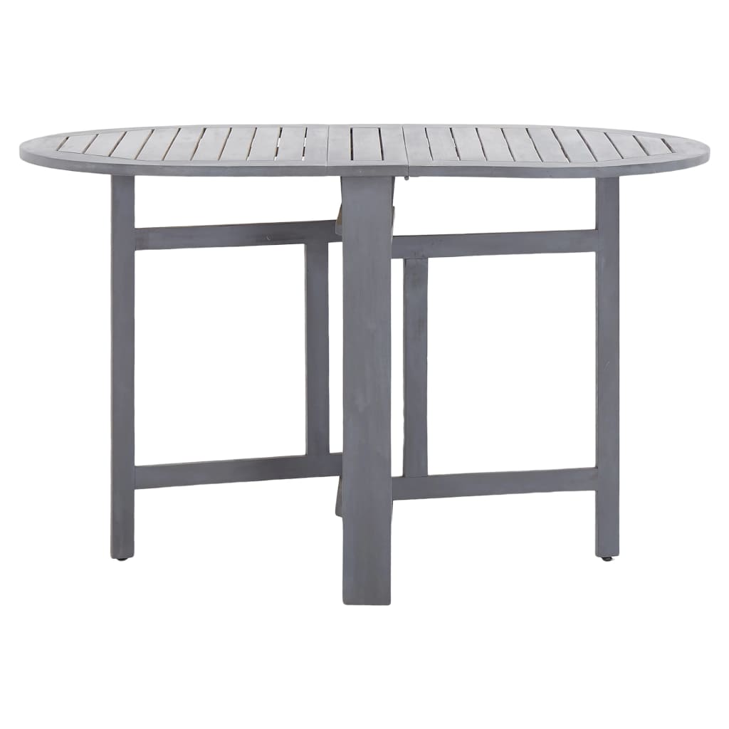vidaXL Záhradný stôl, sivý 120x70x74 cm, akáciový masív