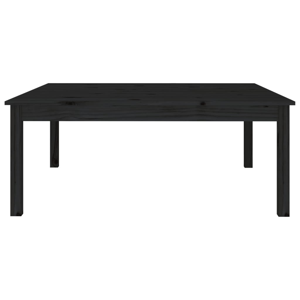 vidaXL Konferenčný stolík čierny 100x100x40 cm borovicový masív