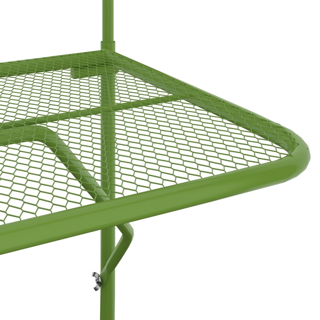 vidaXL Balkónový stôl zelený 60x40 cm oceľ
