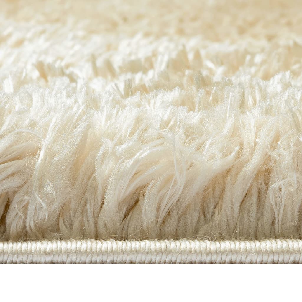 vidaXL Chlpatý koberec s vysokým vlasom béžový 160x230 cm 50 mm