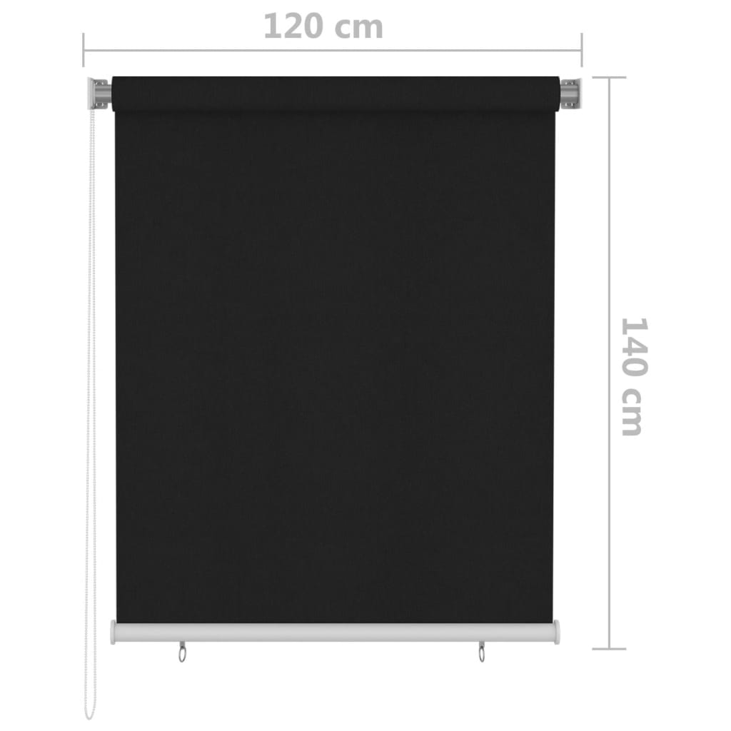 vidaXL Vonkajšia zatemňovacia roleta 120x140 cm čierna