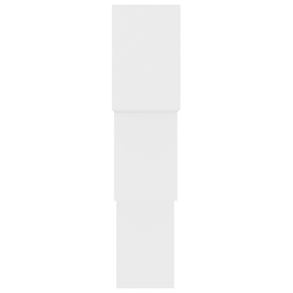 vidaXL Kockové nástenné police biele 68x15x68 cm drevotrieska