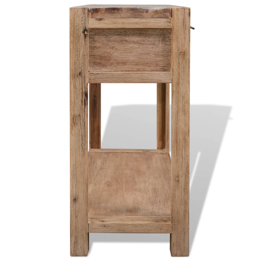 vidaXL Konzolový stolík, akáciový masív 82x33x73 cm