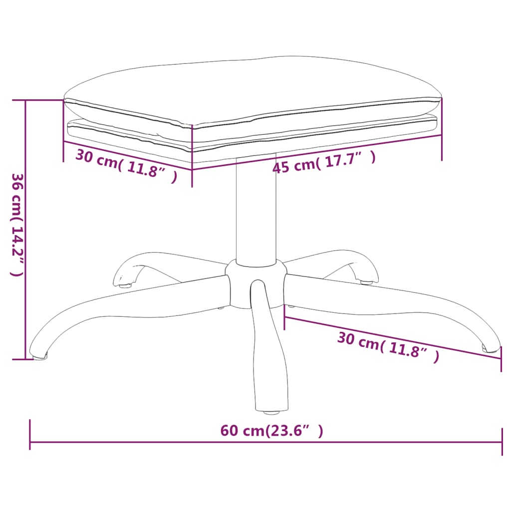 vidaXL Relaxačné kreslo s podnožkou bledosivé mikrovláknová látka