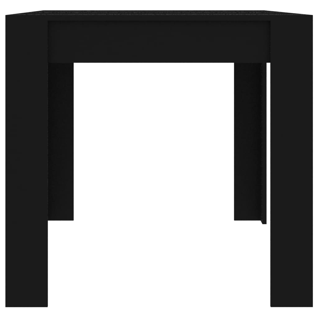 vidaXL Jedálenský stôl, čierny 160x80x76 cm, drevotrieska