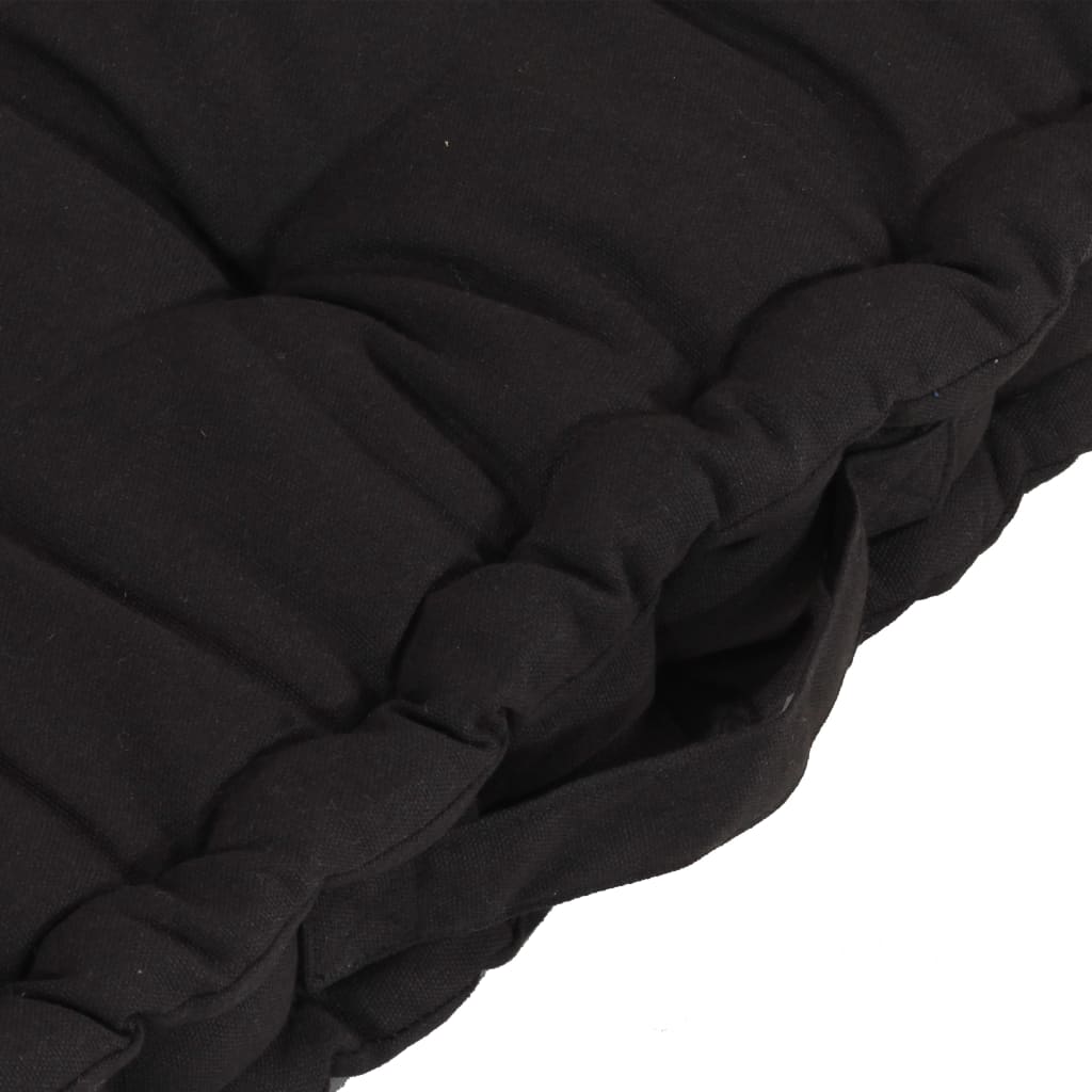 vidaXL Podlahové podložky na paletový nábytok 3 ks čierne bavlna