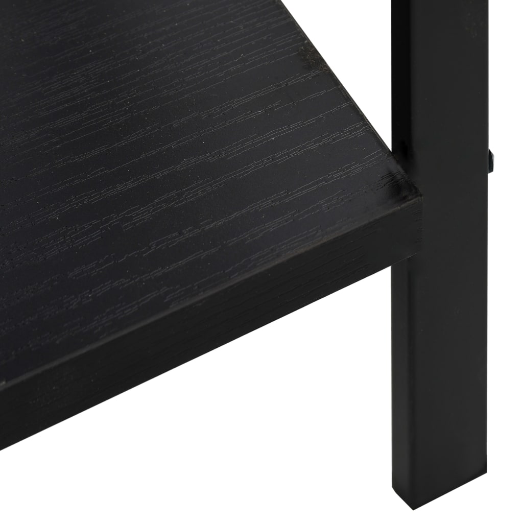 vidaXL Knižnica, 5 políc, čierna 60x27,6x158,5 cm, kompozitné drevo