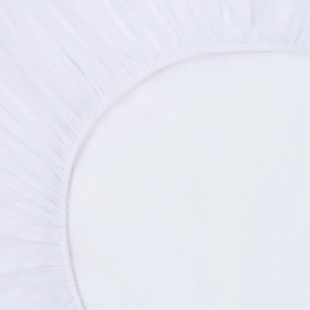 vidaXL Napínacie vodeodolné prestieradlá 2 ks bavlna 90x200 cm biele