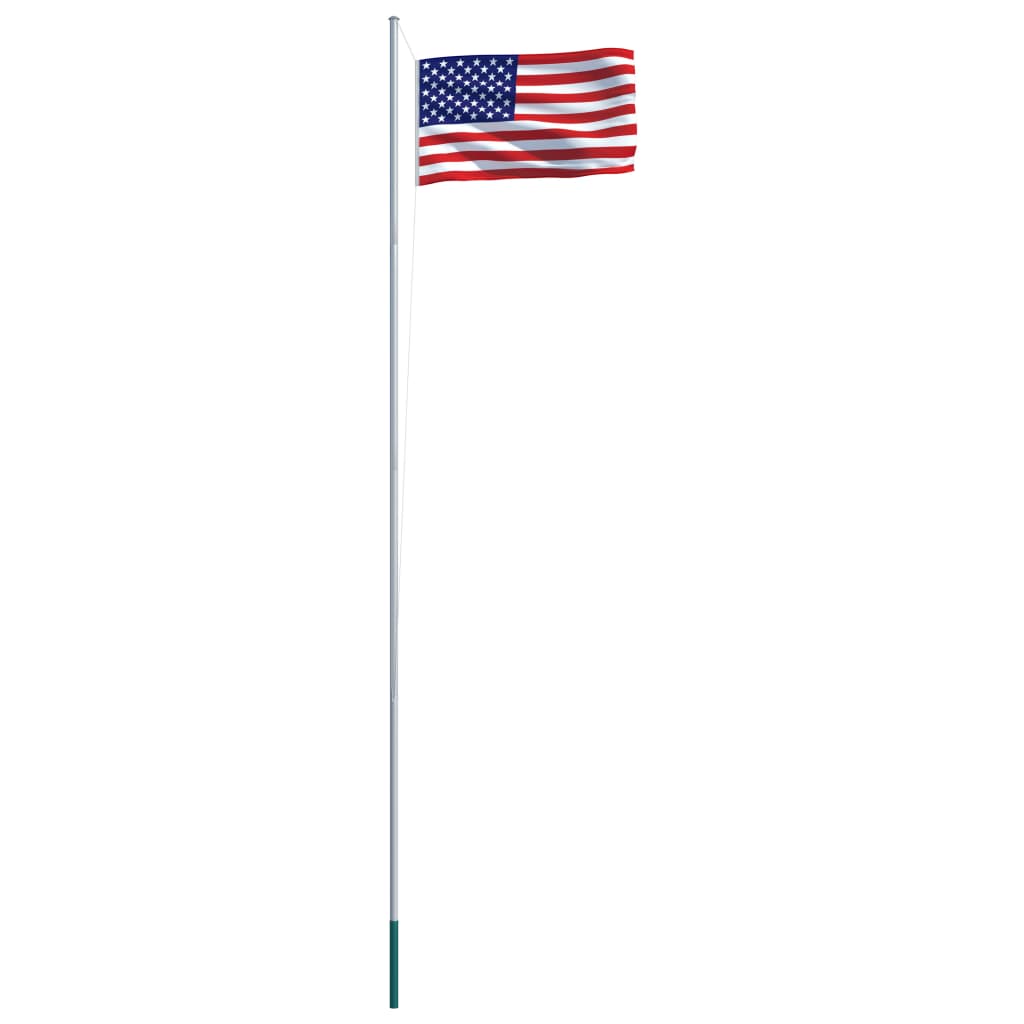 vidaXL Americká vlajka a stĺp 6,2 m hliníkový