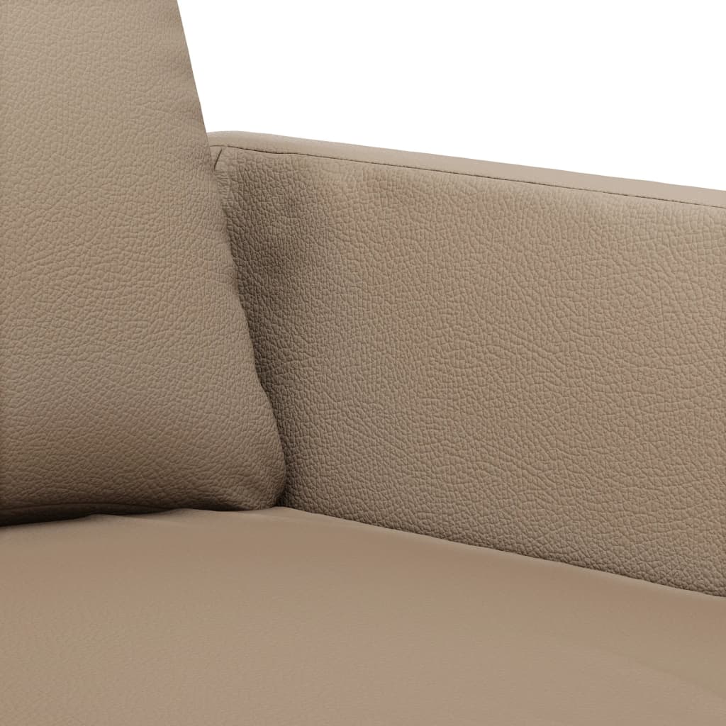 vidaXL 3-dielna sedacia súprava s vankúšmi kapučínová umelá koža