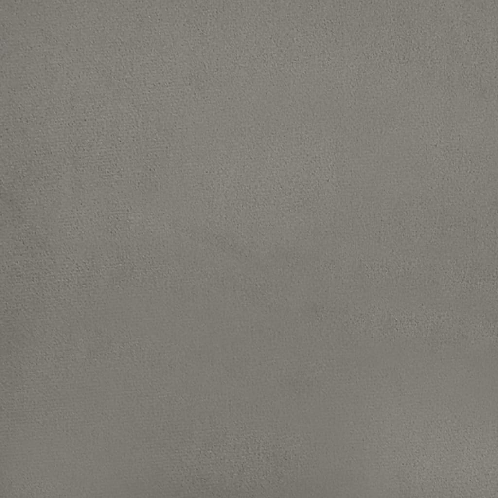 vidaXL Posteľný rám bledosivý 90x200 cm zamat