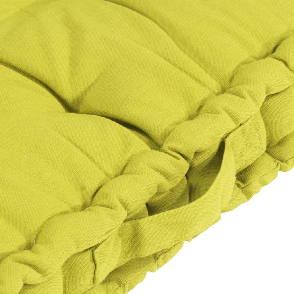 vidaXL Podlahové podložky na paletový nábytok 7 ks jablkovo-zelené bavlna