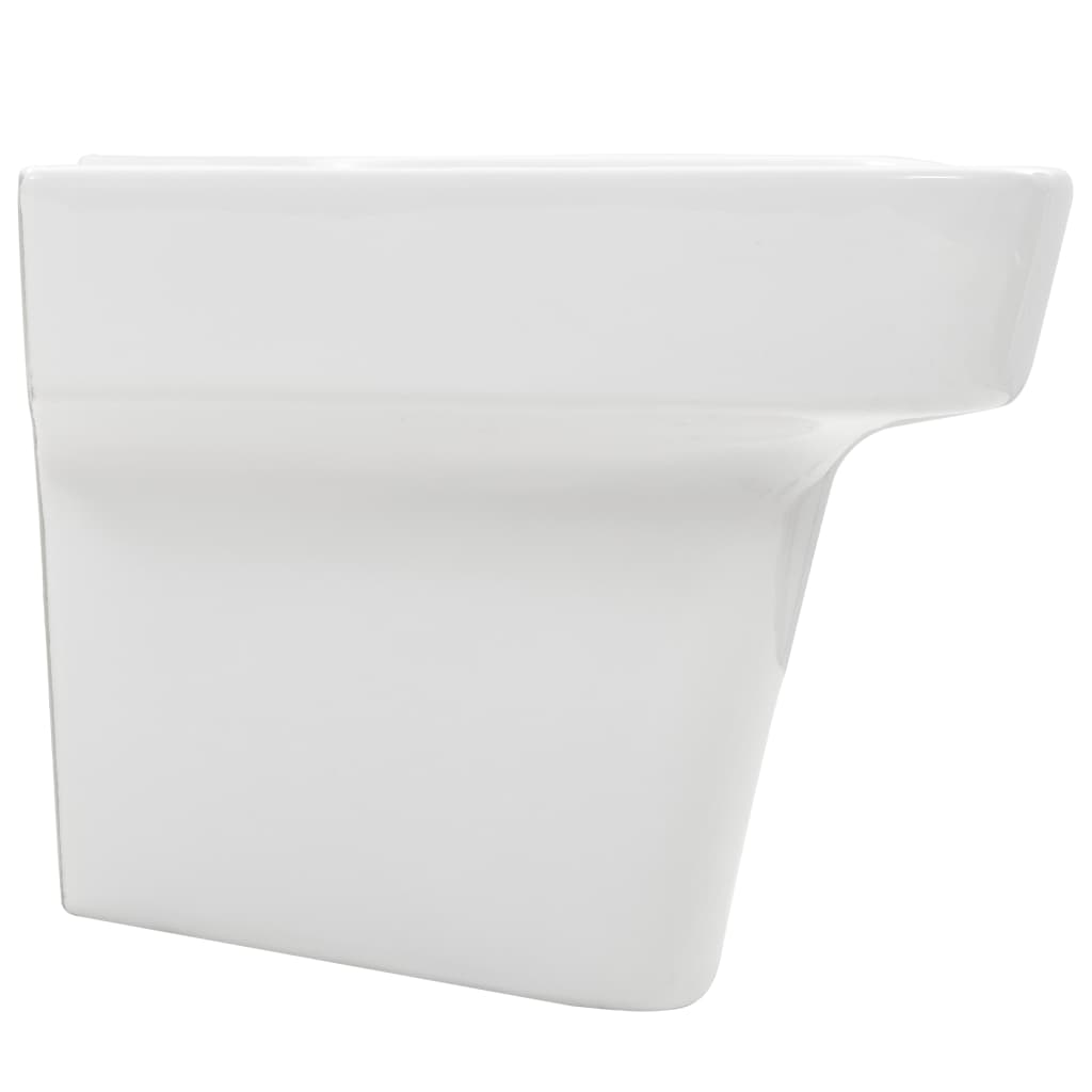 vidaXL Nástenné umývadlo keramické biele 500x450x410 cm