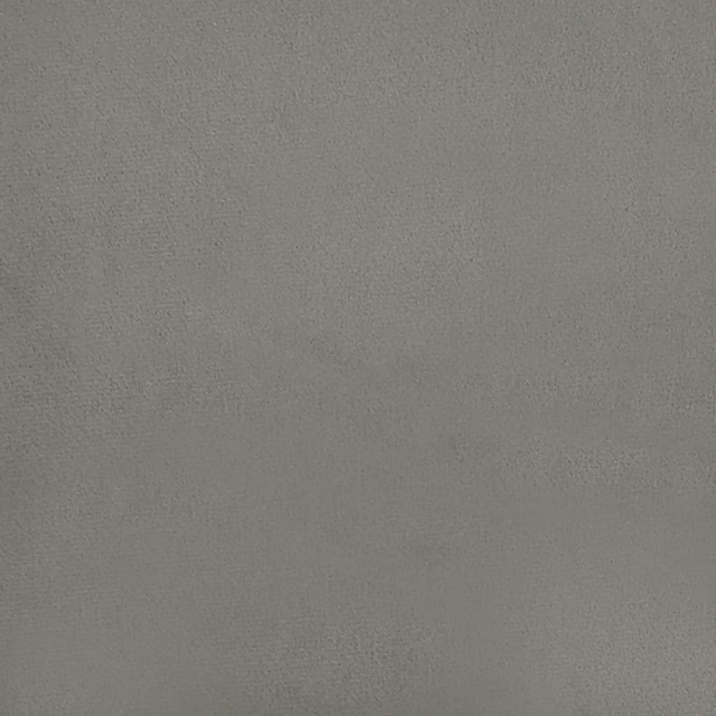 vidaXL Posteľný rám na boxspring bledosivý 90x200 cm, zamat