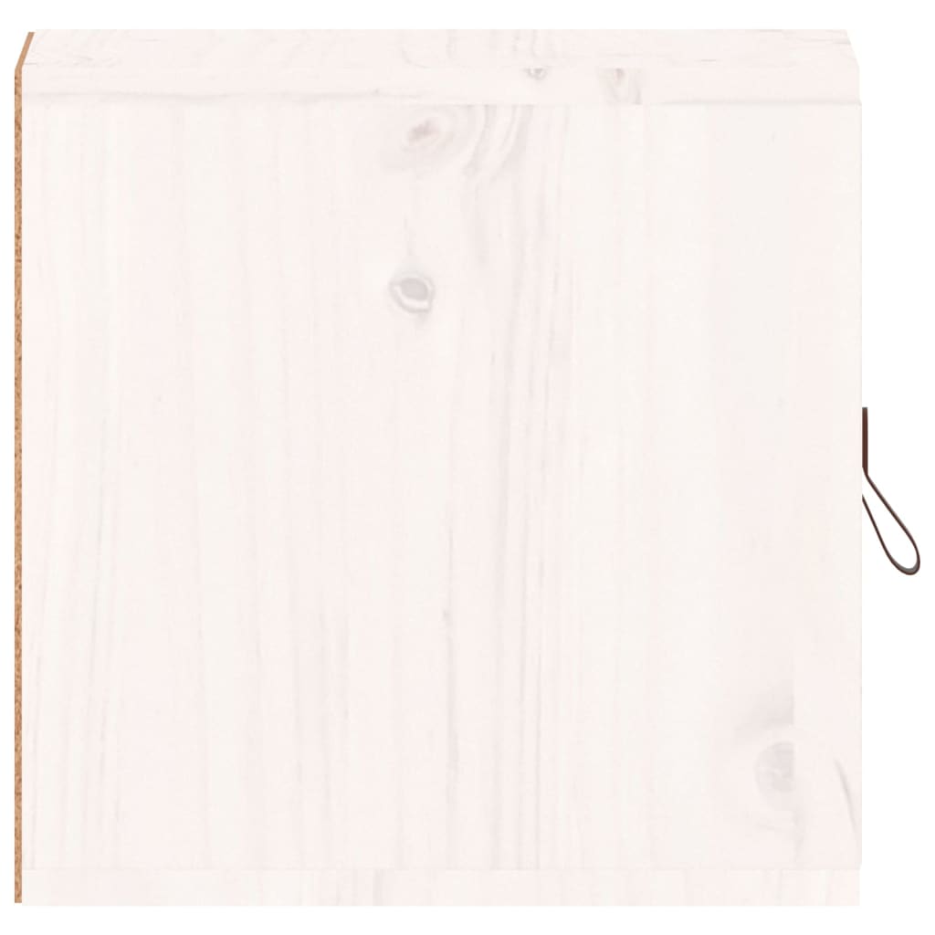 vidaXL Nástenná skrinka biela 31,5x30x30 cm masívna borovica