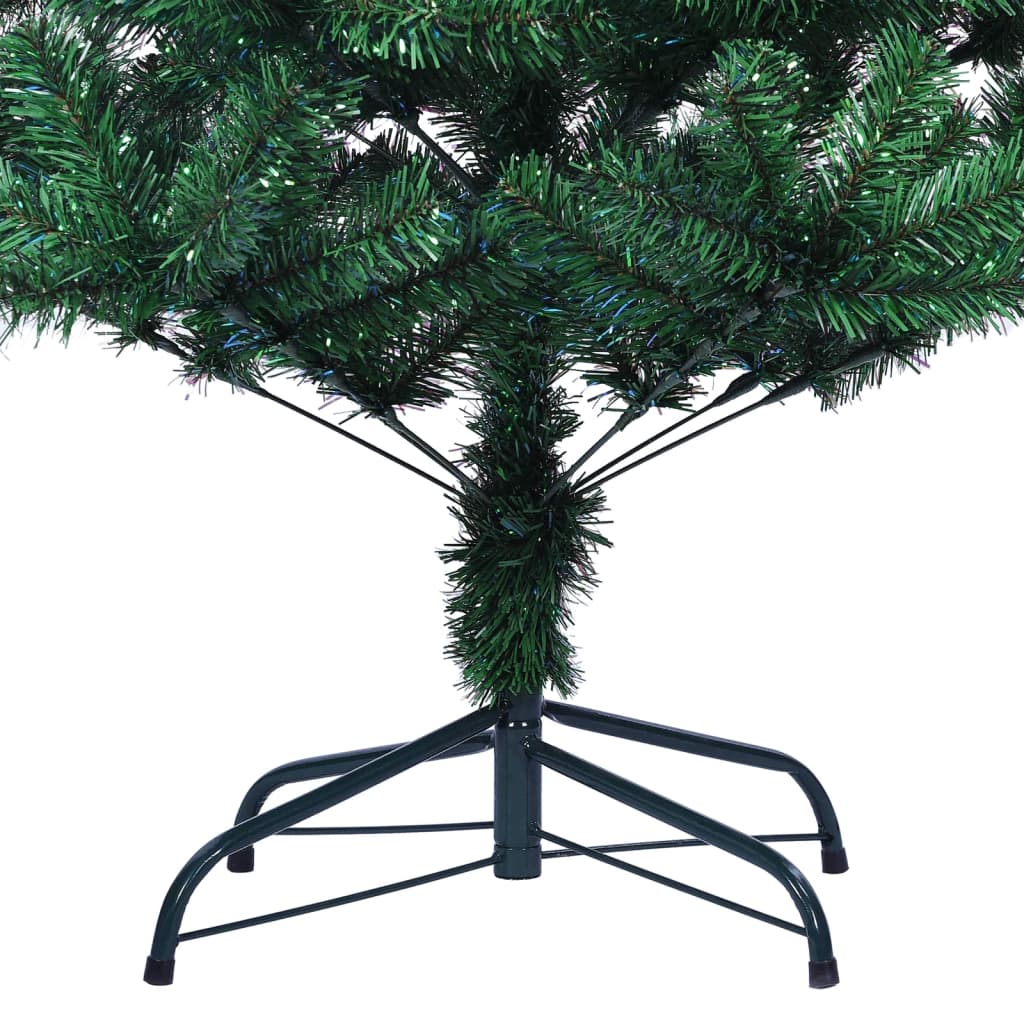 vidaXL Umelý vianočný stromček s farebnými vetvičkami zelený 210cm PVC