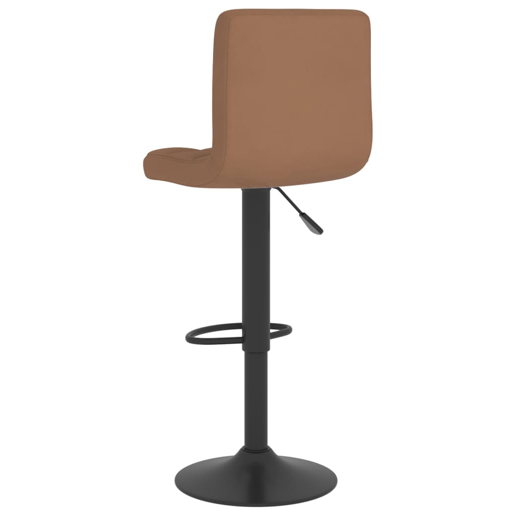 vidaXL Barové stoličky 2 ks hnedé látkové