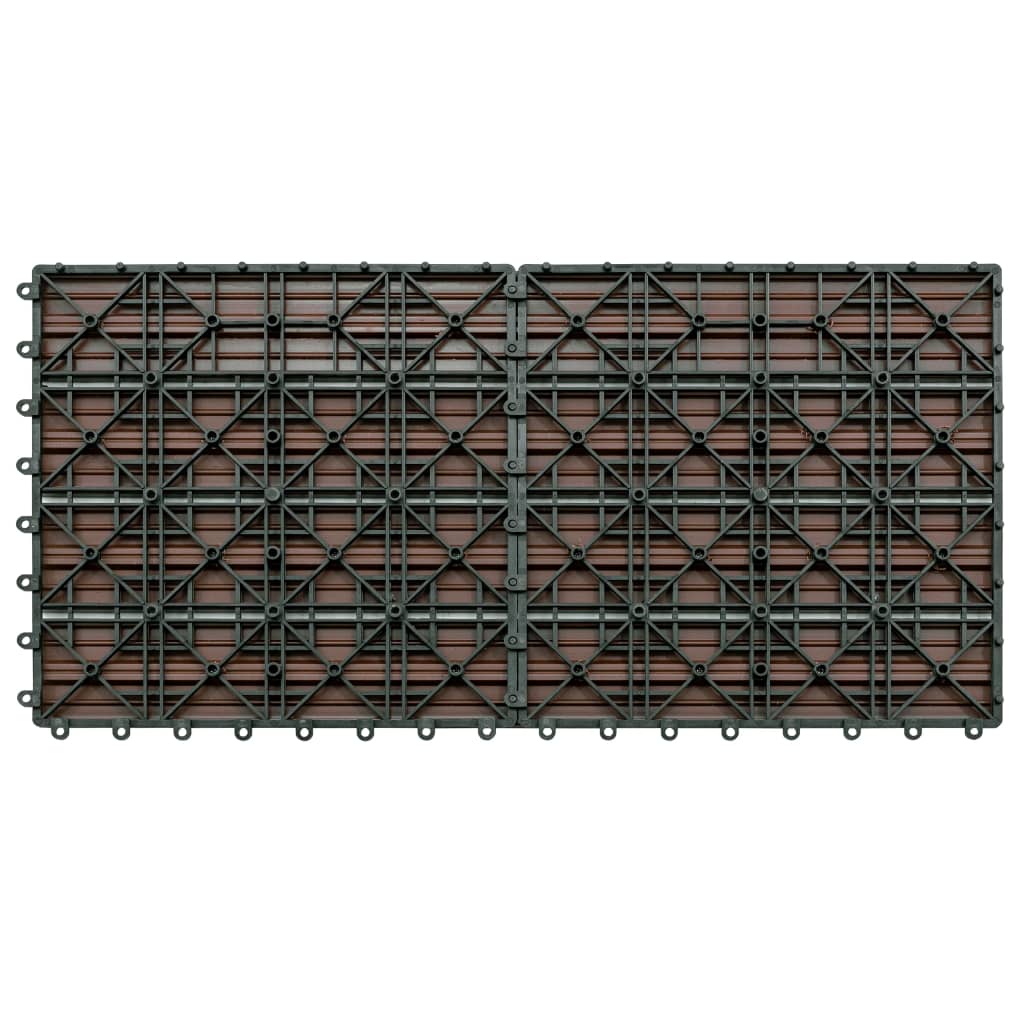 vidaXL Podlahové dlaždice 6 ks WPC 60x30 cm 1,08 m² hnedé