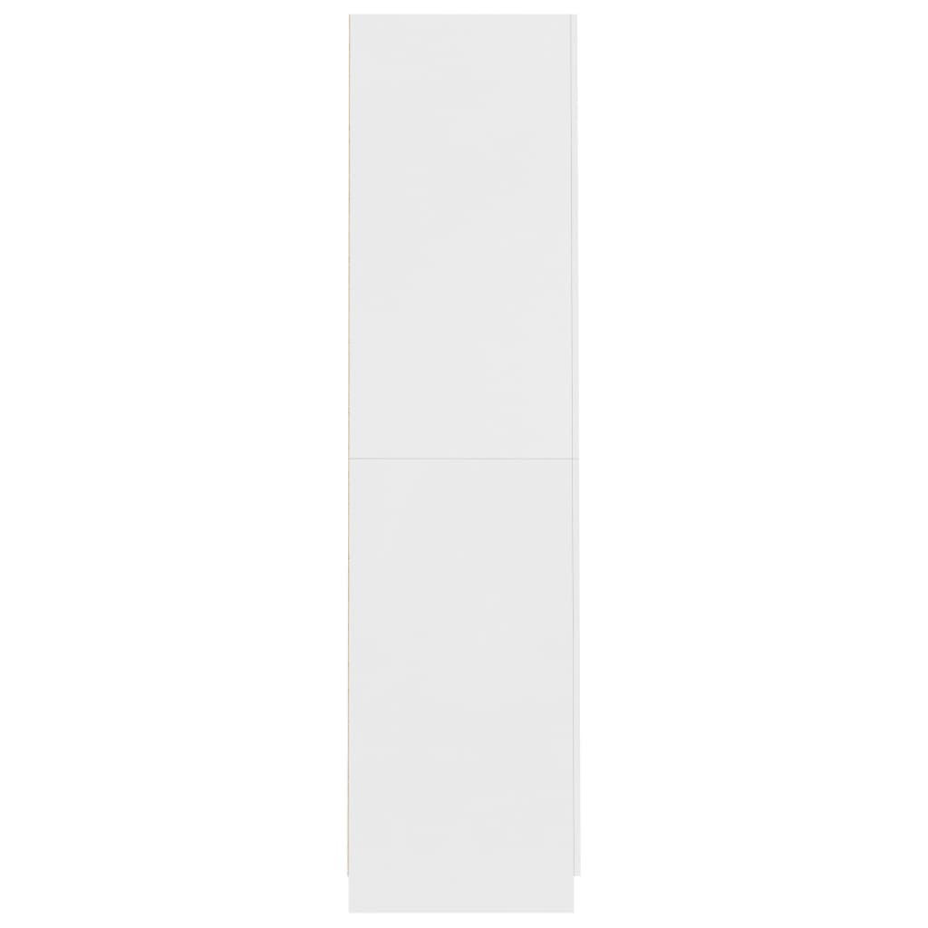 vidaXL Šatník, biely 90x52x200 cm, kompozitné drevo