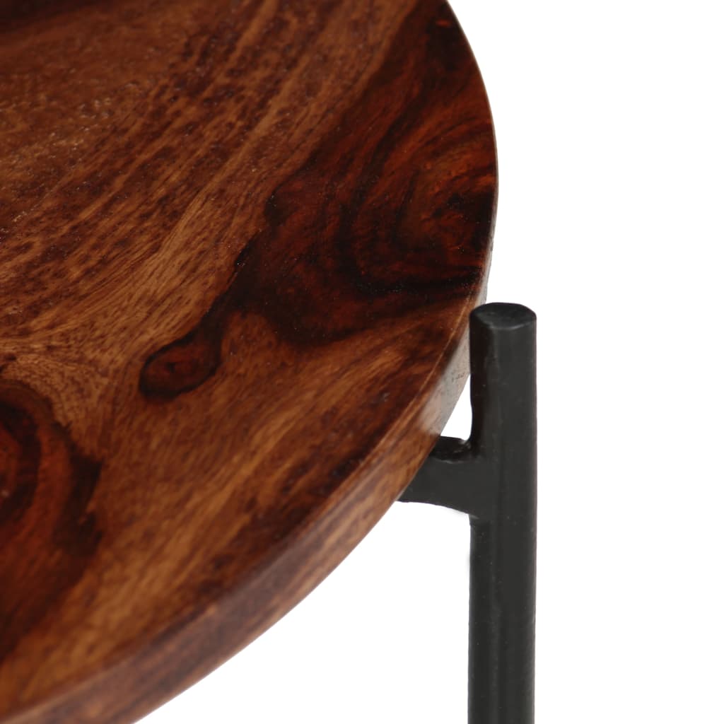 vidaXL 2-dielna sada konferenčných stolíkov masívne sheeshamové drevo 60x35 cm