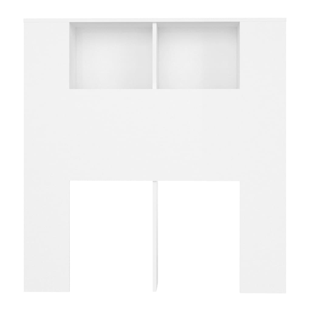 vidaXL Čelo postele so skrinkou biele 100x18,5x104,5 cm