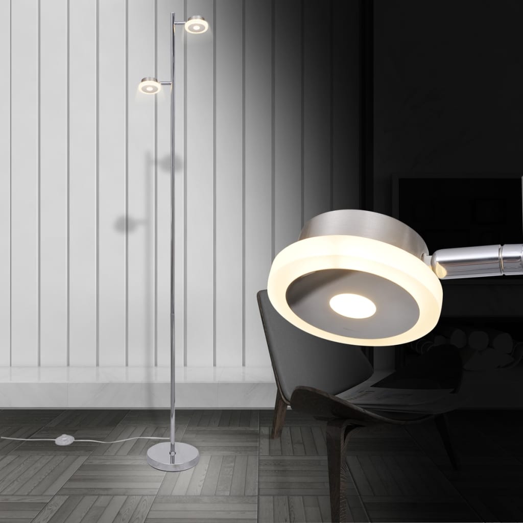 Stojanová lampa s 2 tienidlami a LED žiarovkami 2 x 5 W