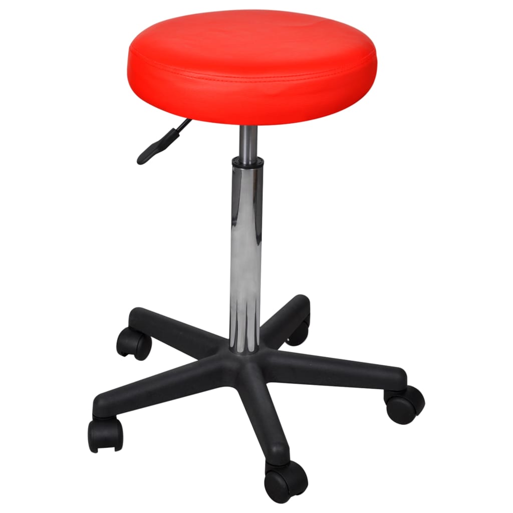 vidaXL Kancelárske stoličky 2 ks červené 35,5x84 cm umelá koža