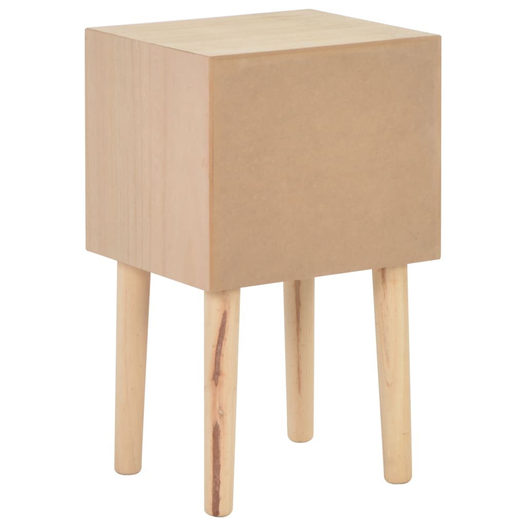 vidaXL Nočný stolík z borovicového dreva s 2 zásuvkami 30x25x49,5 cm