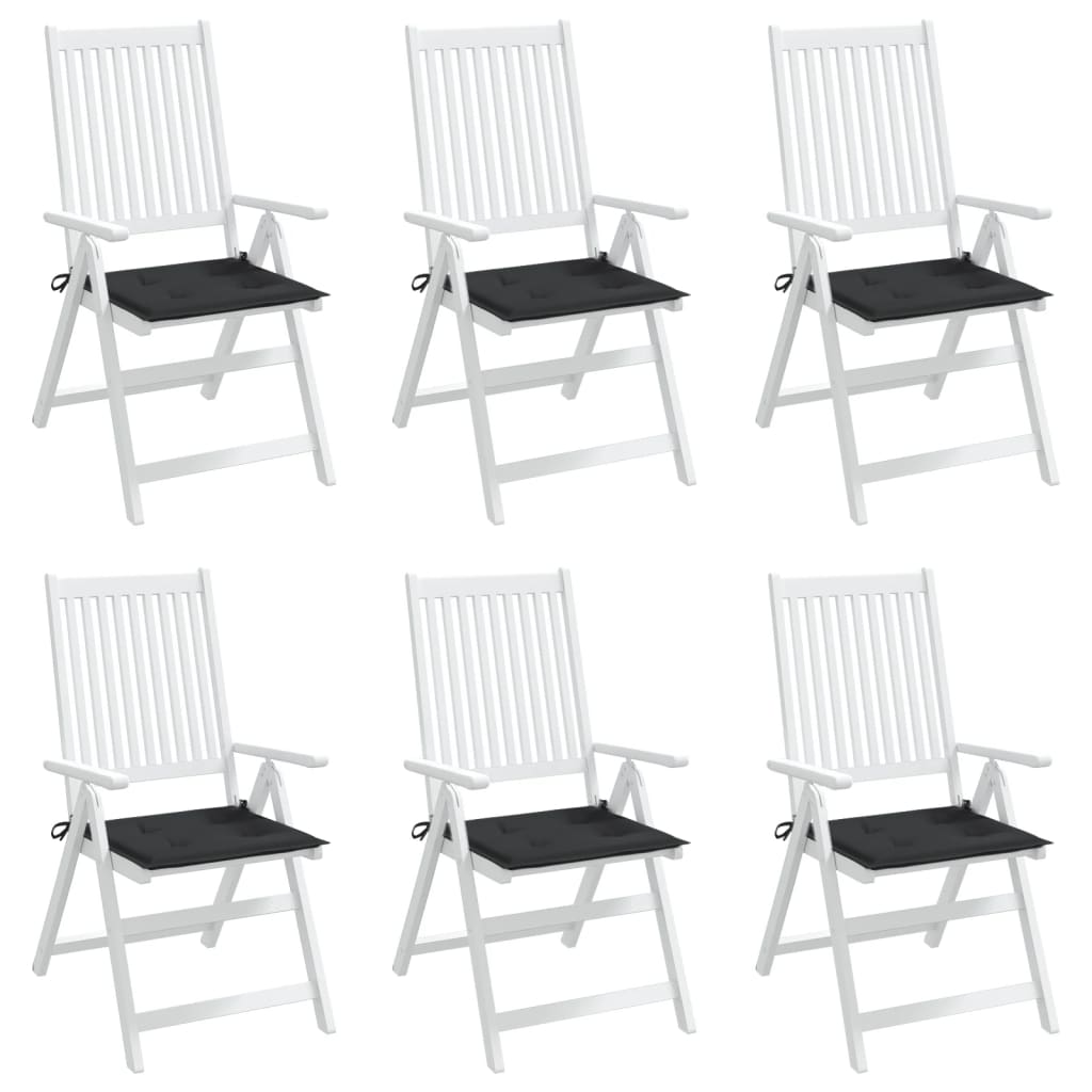 vidaXL Podložky na záhradné stoličky 6 ks 40x40x3 cm, oxfordská látka