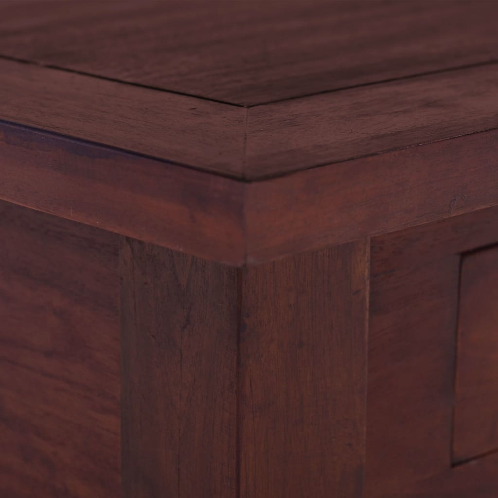 vidaXL Konferenčný stolík klasický hnedý 68x68x30 cm mahagónový masív