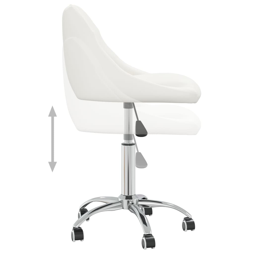 vidaXL Otočné jedálenské stoličky 6 ks biele umelá koža