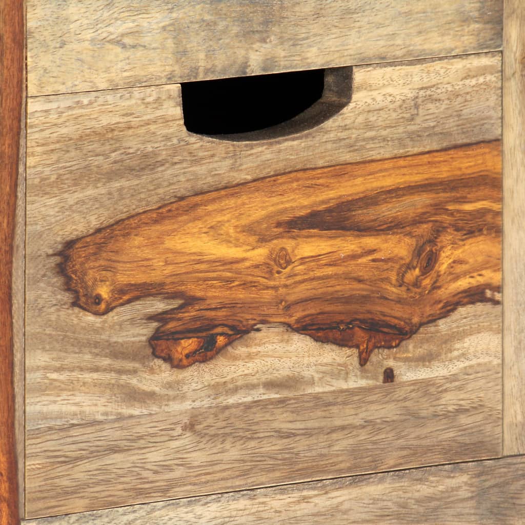 vidaXL Komoda sivá 100x30x50 cm masívne sheeshamové drevo