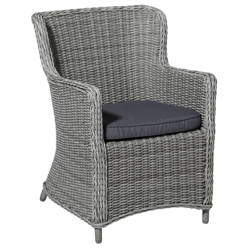 Madison Podložka na prútenú záhradnú stoličku Panama 48x48 cm sivá