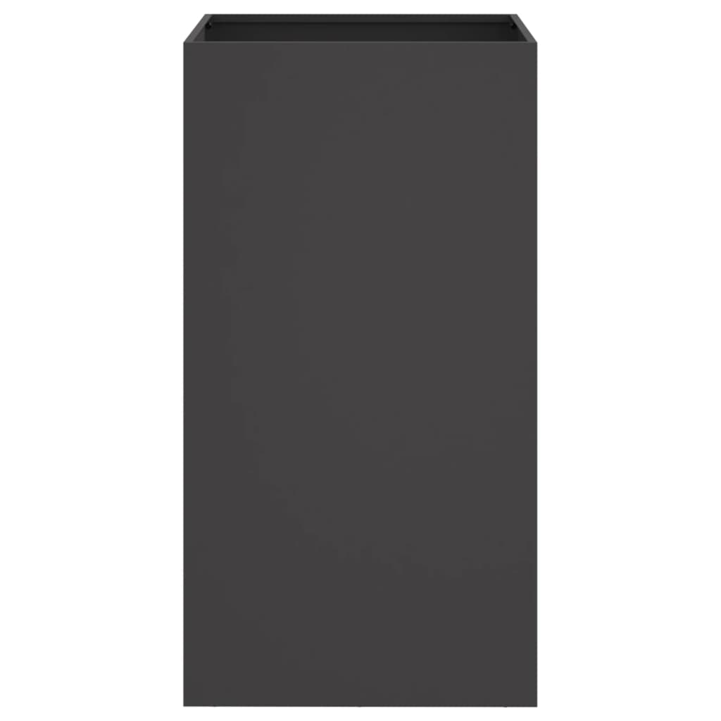 vidaXL Kvetináč čierny 42x38x75 cm oceľ valcovaná za studena