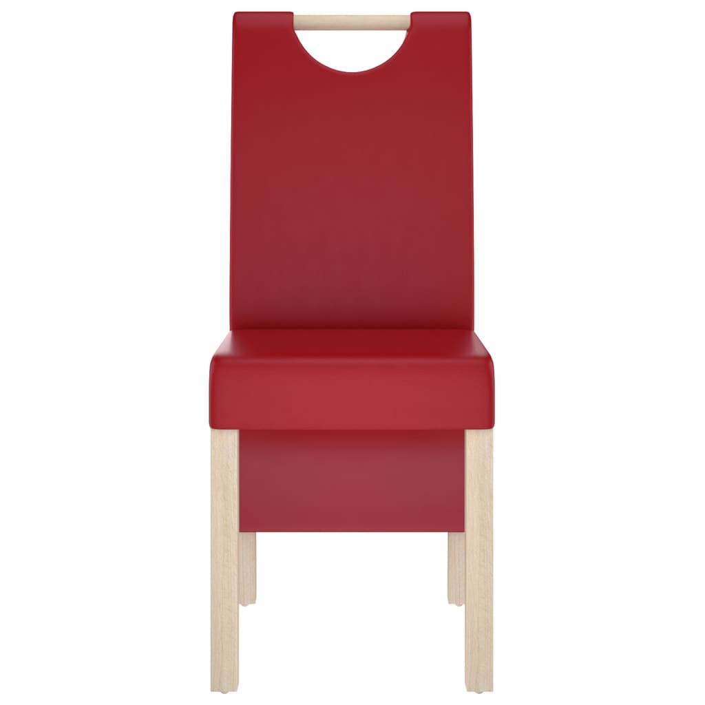 vidaXL Jedálenské stoličky 6 ks vínovo červené umelá koža