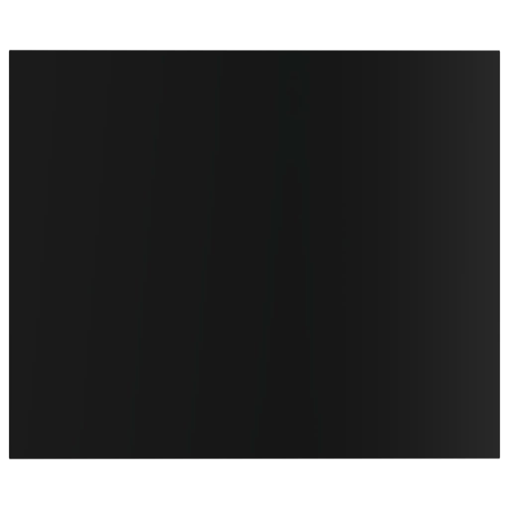 vidaXL Prídavné police 4 ks, lesklé čierne 60x50x1,5 cm, drevotrieska