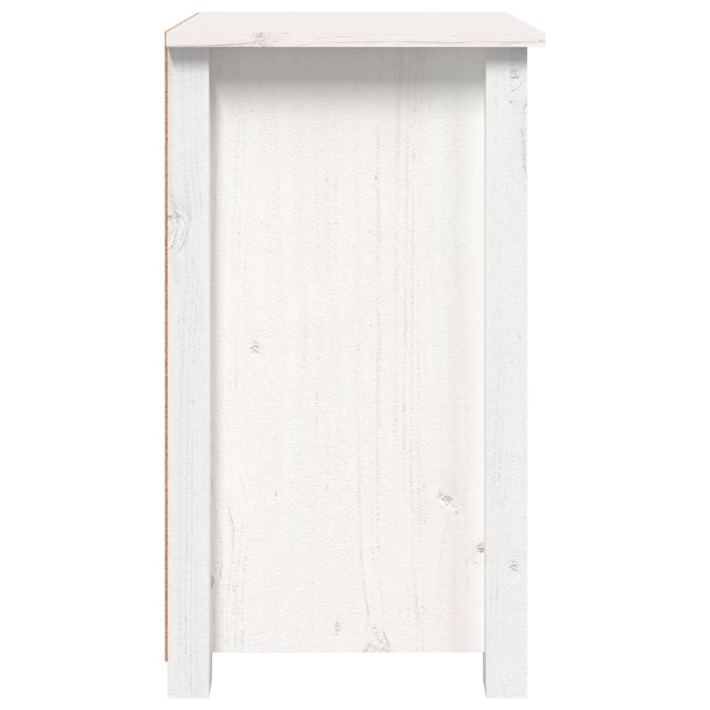 vidaXL Nočný stolík biely 40x35x61,5 cm masívne borovicové drevo