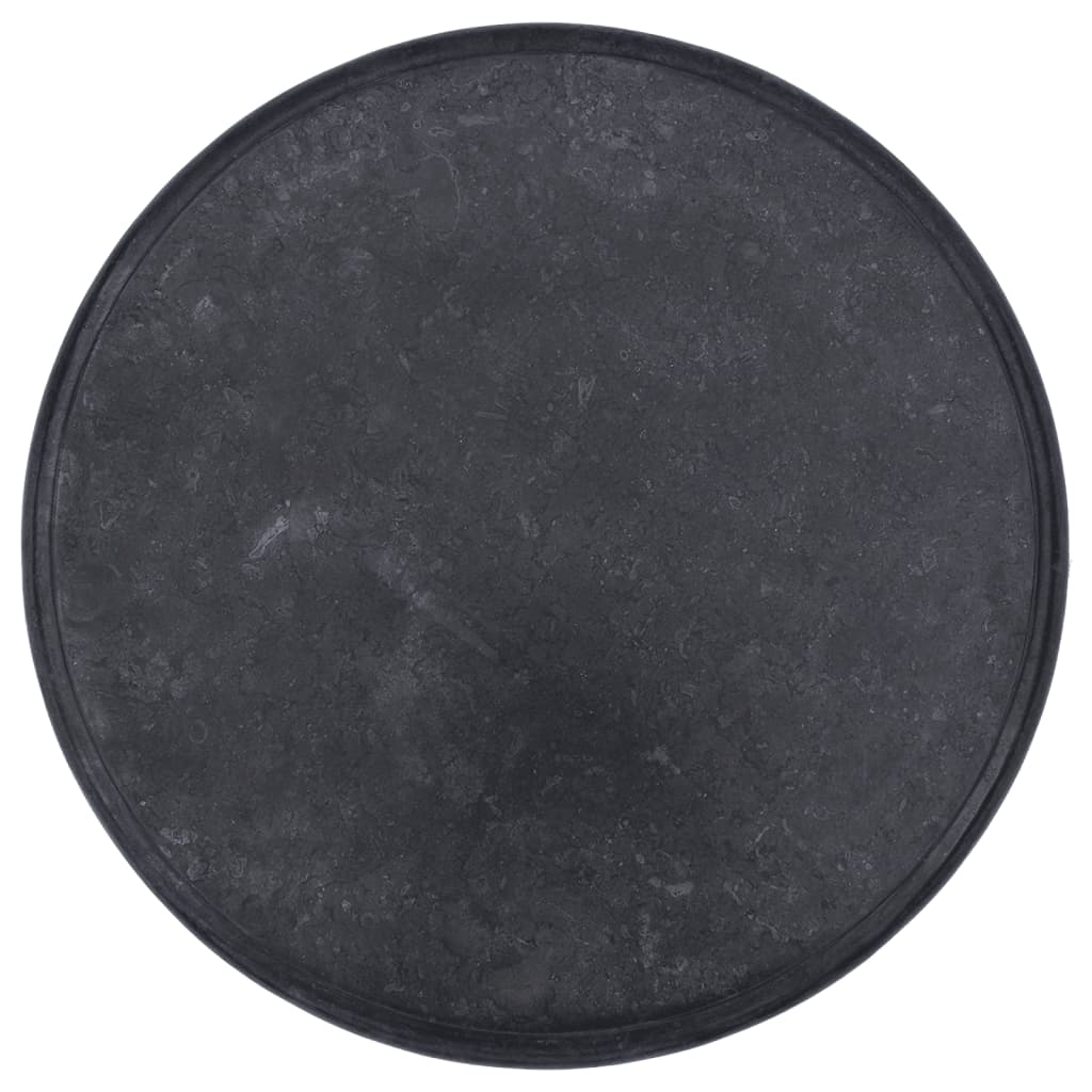 vidaXL Stolová doska čierna Ø60x2,5 cm mramor