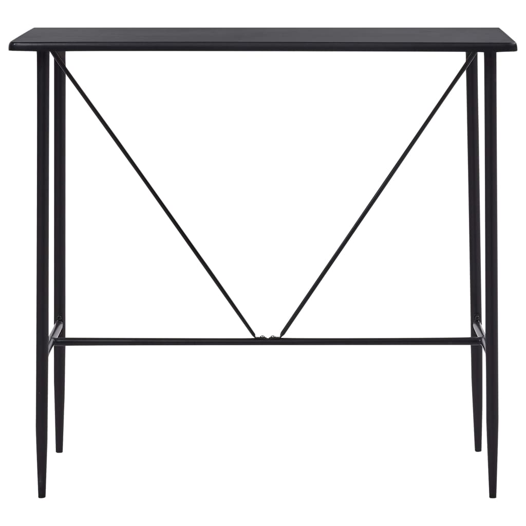 vidaXL Barový stôl čierny 120x60x110 cm MDF