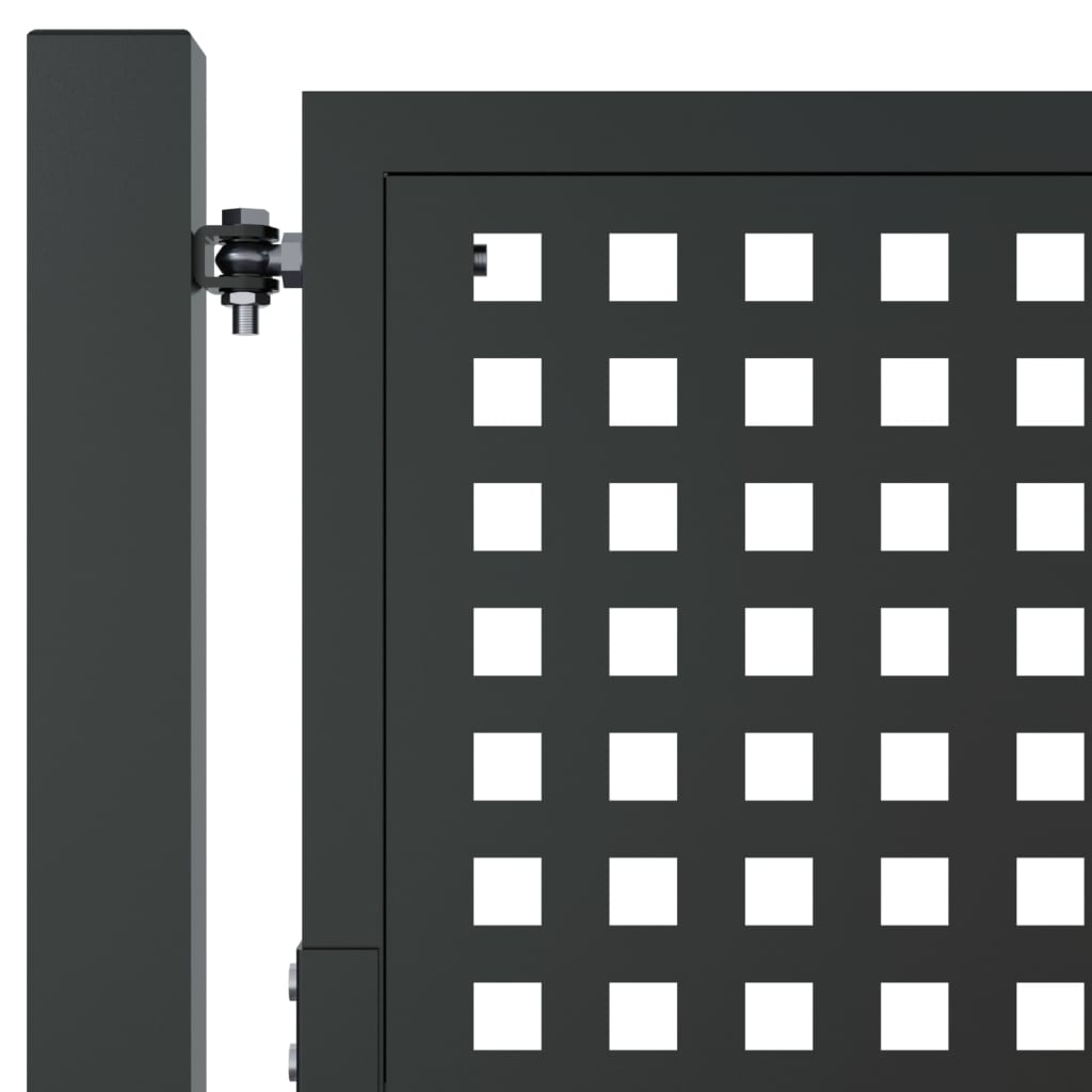 vidaXL Záhradná brána antracitová 105x125 cm oceľ
