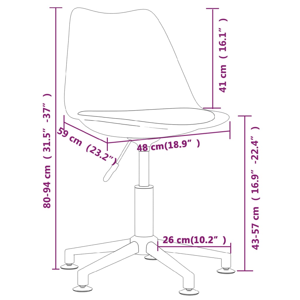 vidaXL Otočné jedálenské stoličky 4 ks tmavosivé látkové