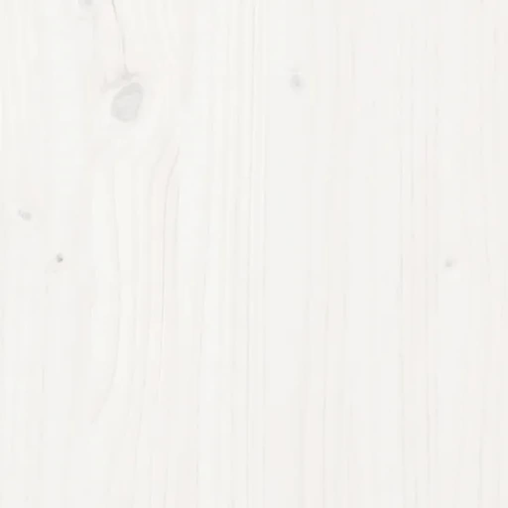 vidaXL Posteľný rám masívna borovica 160x200 cm biely