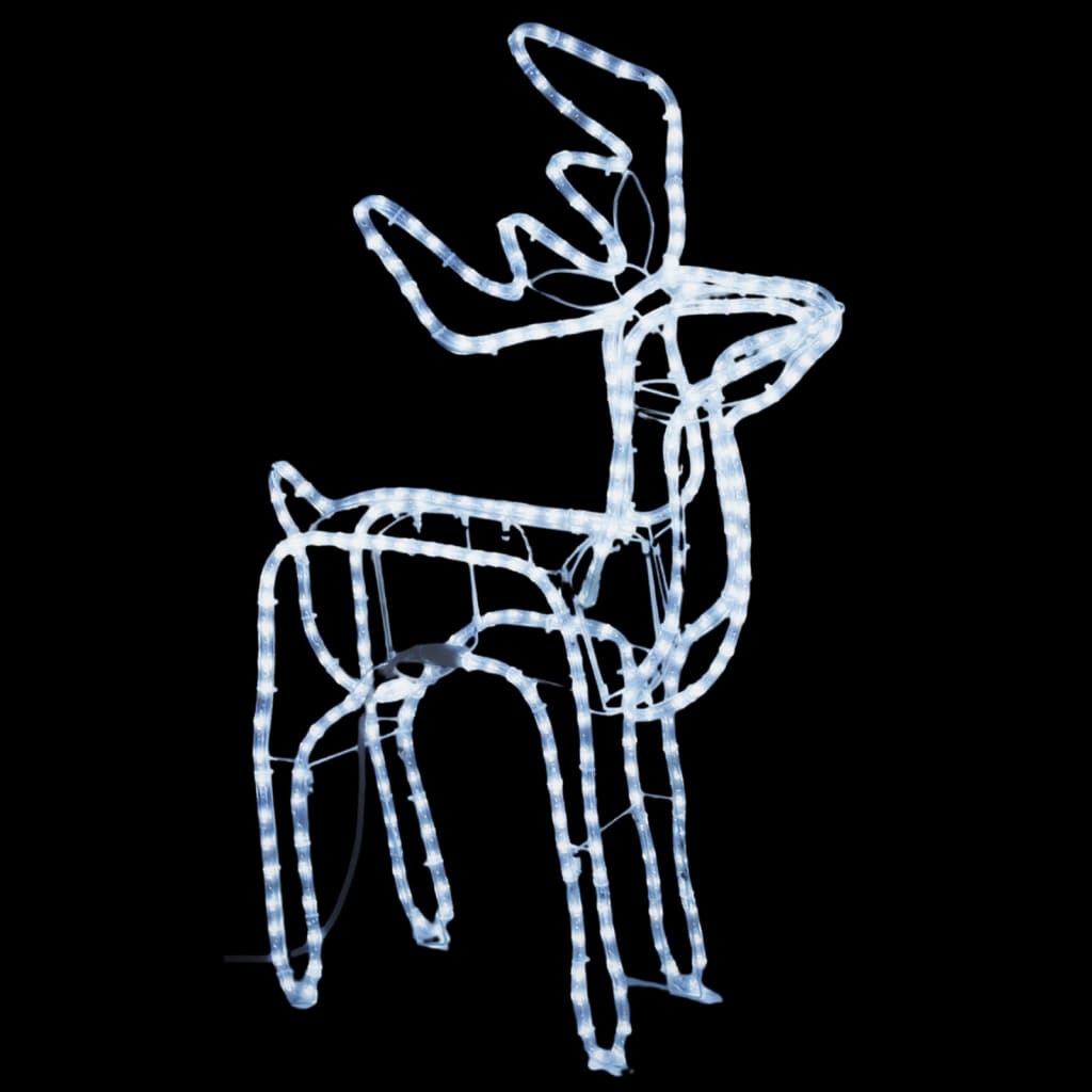 vidaXL Vianočná silueta soba, studená biela 76x42x87 cm