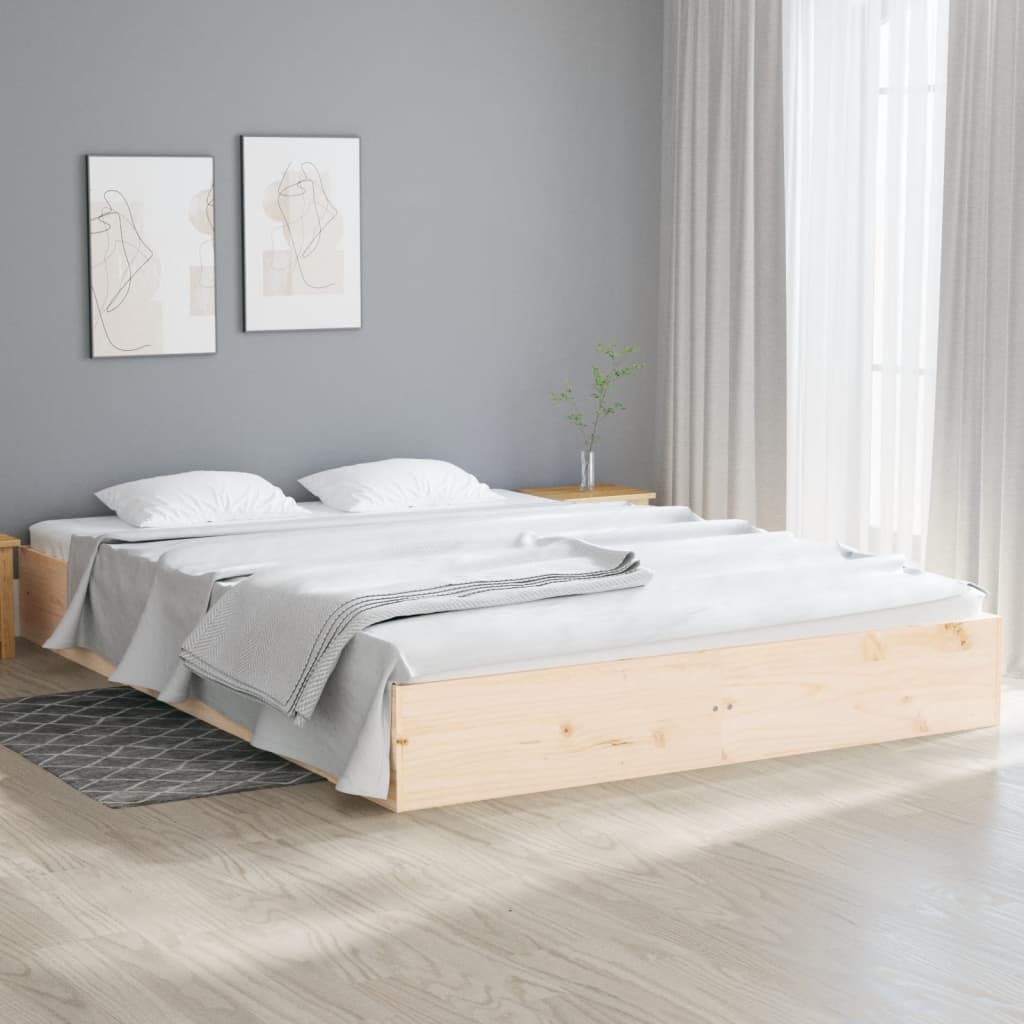 vidaXL Posteľný rám masívne drevo 200x200 cm