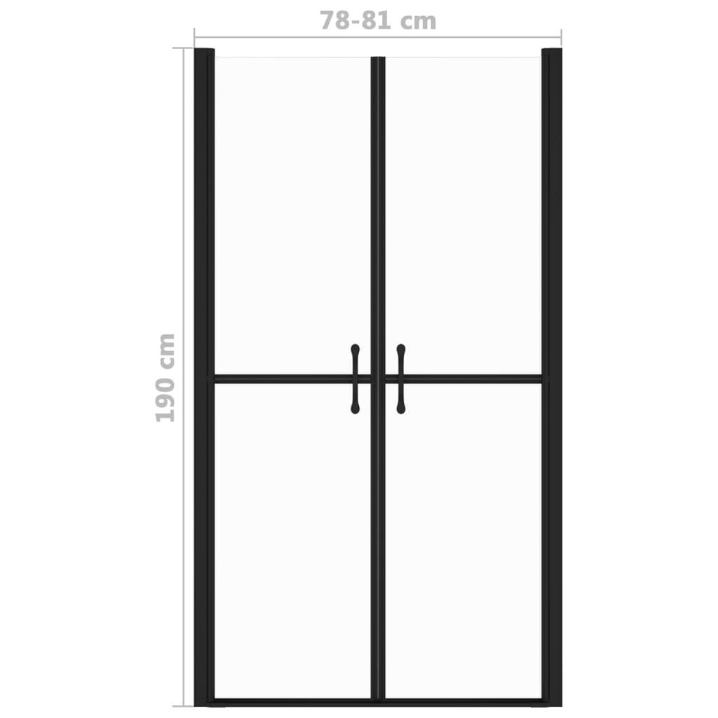 vidaXL Sprchové dvere priehľadné ESG (78-81)x190 cm